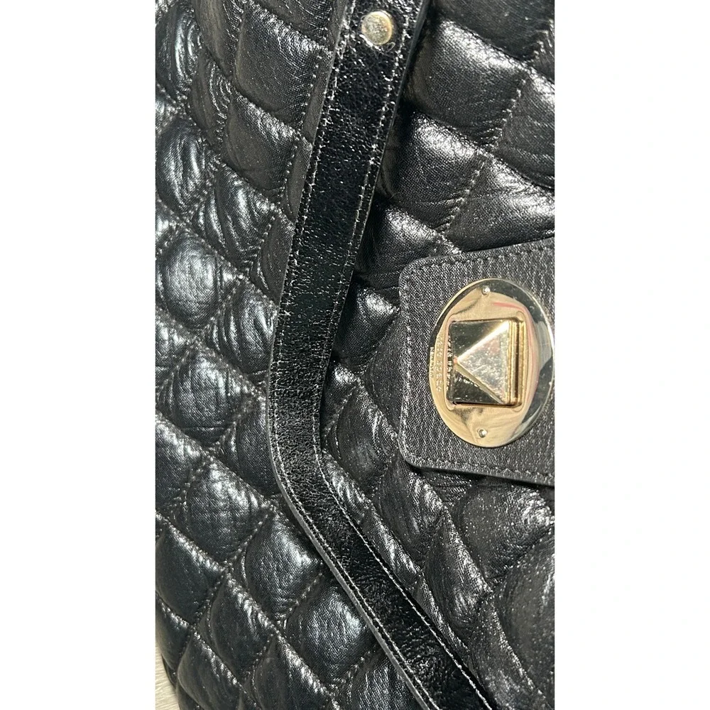 Kate Spade Gold Coast Janica Black‎ Quilted Leather Chain Hobo Shoulder Bag